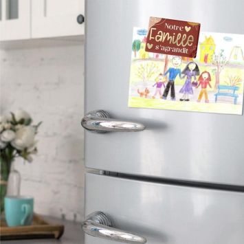 Magnet Annonce - Notre famille s'agrandit - Collection Annonce de Grossesse