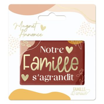 Un beau magnet qui va annoncer à votre proche qu'un bébé arrive | jourdefete.com