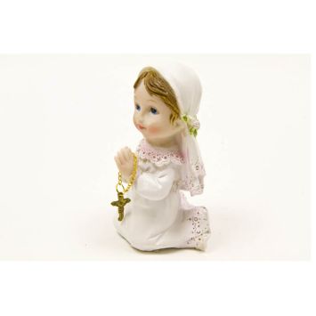 Figurine en résine - Communiante agenouillée
