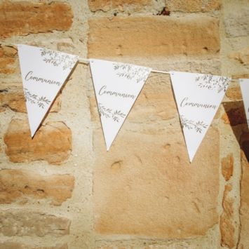 Guirlande 10 Fanions 3 M - Collection Communion Jolis Brins