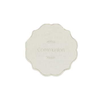 Des serviettes pour communion avec effet lin et or | jourdefete.com

