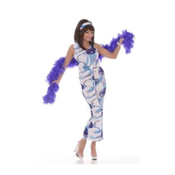 Déguisement Années 70 pour femme - Bleu / Blanc - Taille L | jourdefete.com