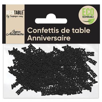 Confettis de table en papier Joyeux Anniversaire - Couleur au Choix