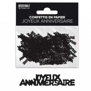 Confettis de table en papier "Joyeux Anniversaire" - Couleur au choix