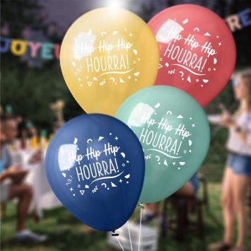 Sachet de 8 ballons - Joyeux Anniversaire - Collection Confettis
