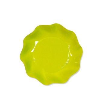 10 Coupelles Vagues en Carton - Vert Anis