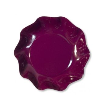 10 Coupelles Vagues en Carton - Prune