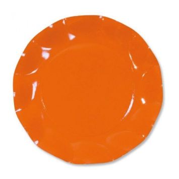 10 Coupelles Vagues en Carton - Orange