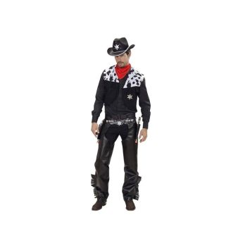 Déguisement de Cow Boy Noir Homme - Taille au Choix