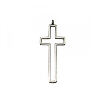 Décoration pour Contenant à Dragées - 6 Croix Argent