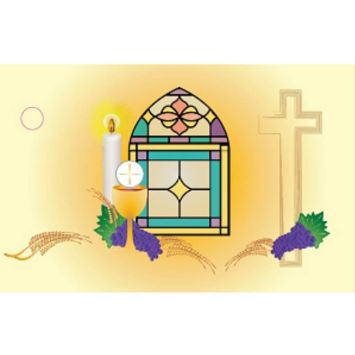 10 Étiquettes Porte-Noms Communion Vitrail