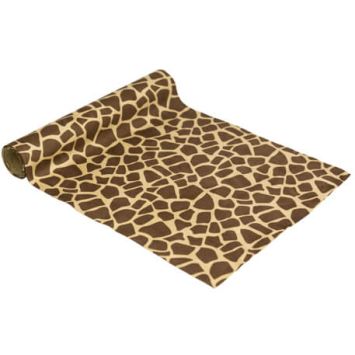 Chemin de table 28 cm x 3 M en suédine - Modèle girafe | jourdefete.com