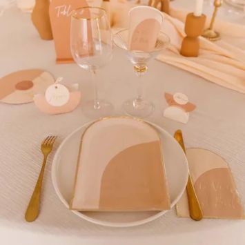8 Assiettes en carton - Collection Curve