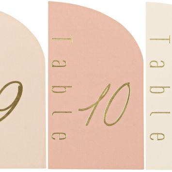 12 Marque-Tables - Collection Curve 