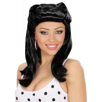 Perruque Pin Up Femme - Noir
