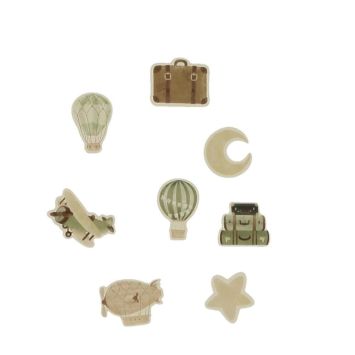 Confettis thème voyage pastel pour déco 1er anniversaire bébé | jourdefete.com