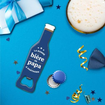 Décapsuleur aimanté "La bonne bière de Papa" - Collection Super Papa