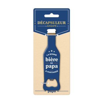 Décapsuleur aimanté "La bonne bière de Papa" - Collection Super Papa