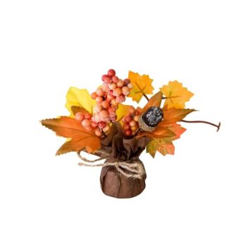 Une joli composition automnale dans un pot en papier crépon | jourdefete.com