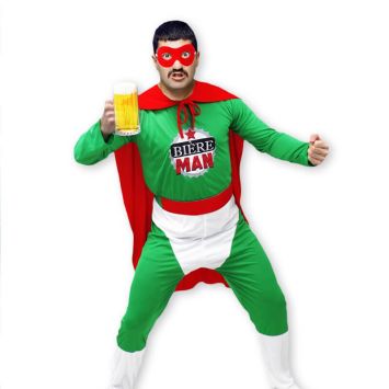 Bière Man s'invite à la soirée avec sa combinaison | jourdefete.com