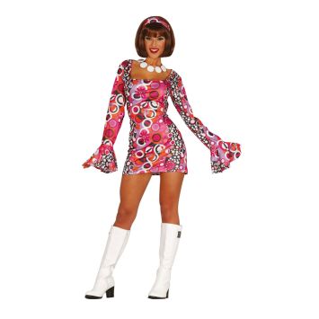 Déguisement de Disco Rose pour femme - Taille au choix