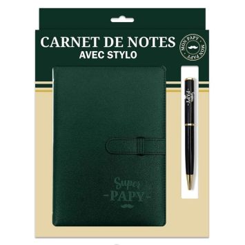 Un super papy qui va pouvoir prendre des notes avec ce carnet et ce stylo | jourdefete.com