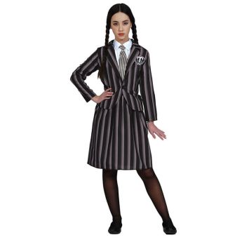 Un beau uniforme d'écolière macabre pour que votre adolescente incarne Mercredi à la Nevermore Academy | jourdefete.com