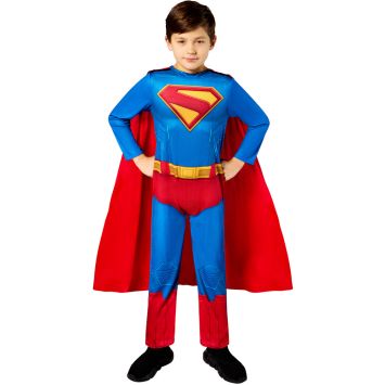 Déguisement Superman garçon avec cape rouge et combinaison bleue | jourdefete.com