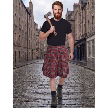 Déguisement d'Écossais à Kilt Rouge pour homme - Taille au choix