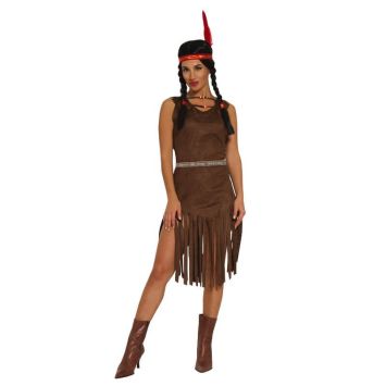 Déguisement Indienne avec perles pour femme - Taille au Choix