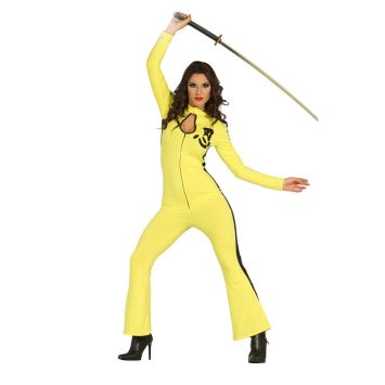 Combinaison jaune de Kung-Fu pour femme 
