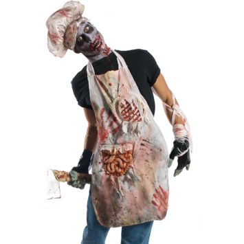 Tablier Halloween adulte de zombie boucher