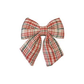 Nœud écossais de Noël en tissu - 19 x 16 x 4 cm - Modèle au choix