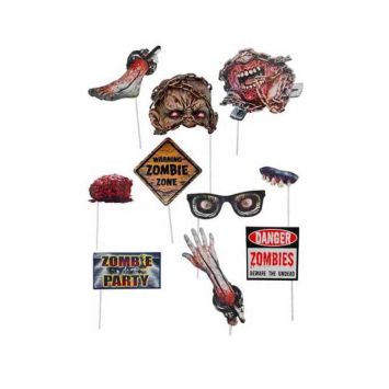 Kit Photobooth Halloween "Zombie" - 13 pièces | jourdefete.com