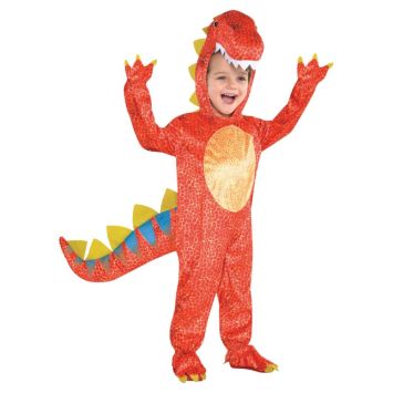 Déguisement de Dinosaure Orange pour garçon - Taille 4/6 ans