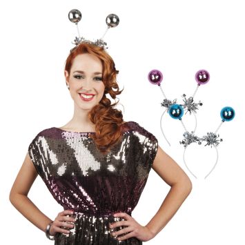 Serre-tête disco avec boules à facettes - Couleur Aléatoire