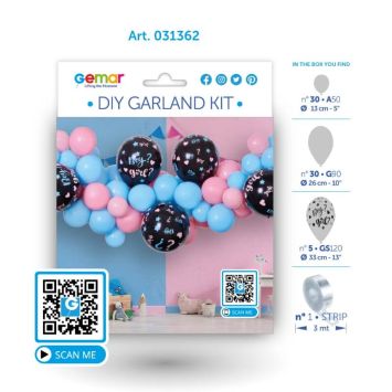 Kit arche à ballons Gender Reveal