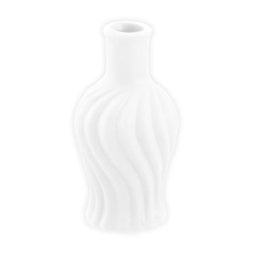 Craquez pour ce fabuleux vase en céramique torsadé de couleur blanc pour votre table | jourdefete.com