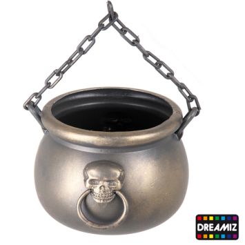 Décoration Halloween Chaudron "Tête de Mort"