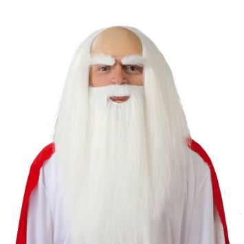 perruque et barbe de druide pour adulte | jourdefete.com
