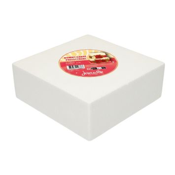 Cake Dummy carré en polystyrène - 30 x 30 x 10 cm