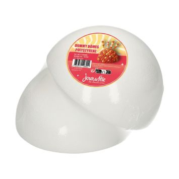 2 Cake Dummies en forme de dôme en polystyrène - 15 cm