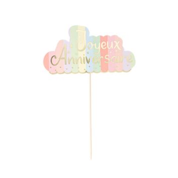 Cake Topper - Collection Mahault Pastel et Or - Modèle 1