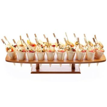 Plateau de présentation en bambou - 20 trous - 85 cm