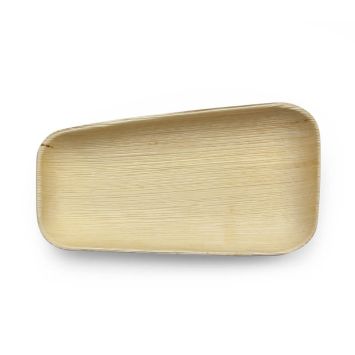 20 petits plateaux en palmier biodégradables de 22,5 cm