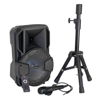 Enceinte portable avec support et micro filaire