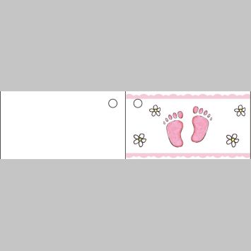 10 Etiquettes Porte-Noms de Baptême et Naissance - Fille