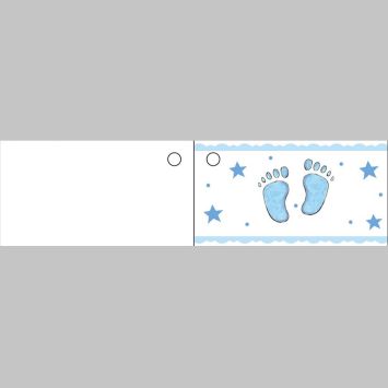 10 Etiquettes Porte-Noms de Baptême et Naissance - Garçon