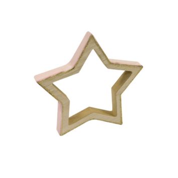 Etoile à poser en bois, paillettes et velours  - Couleur au choix