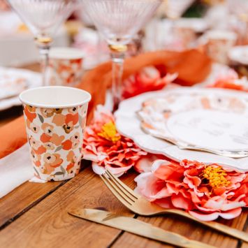 8 Gobelets en carton - Collection Anémone